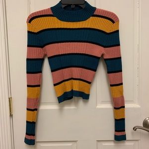 Cropped Striped Sweater